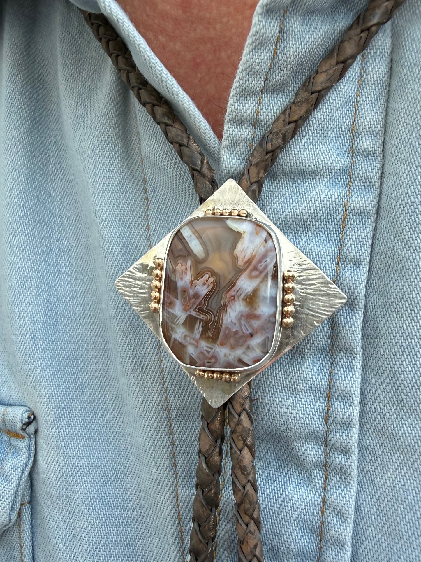 Turkish Tube Agate Bolo